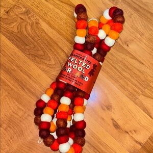 NWT Trader Joe’s Autumn Felted Wool Garland